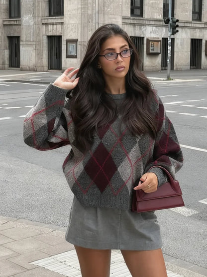 Lerida Argyle Knit Sweater