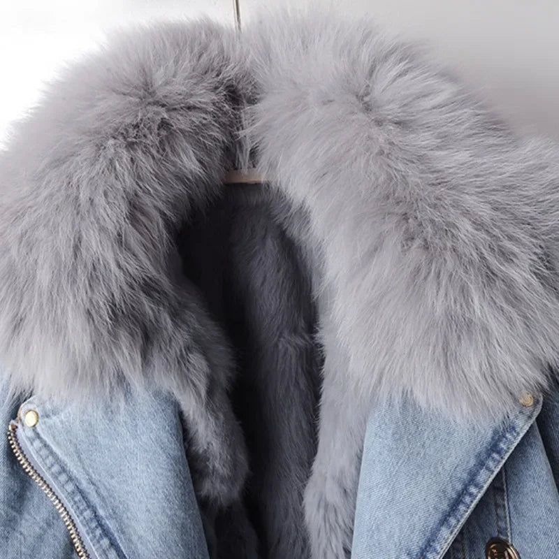 Fur Lined Denim Jacket