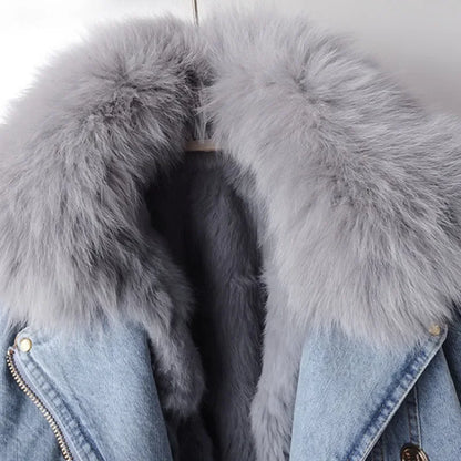 Fur Lined Denim Jacket