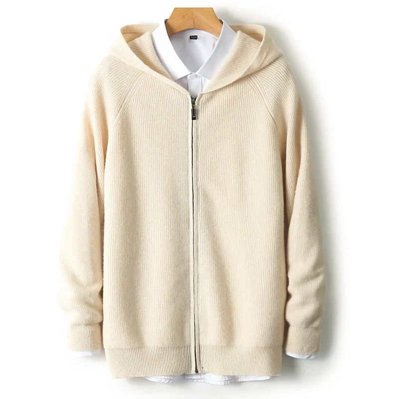 Alsten Merino Wool Zip-Up Sweater