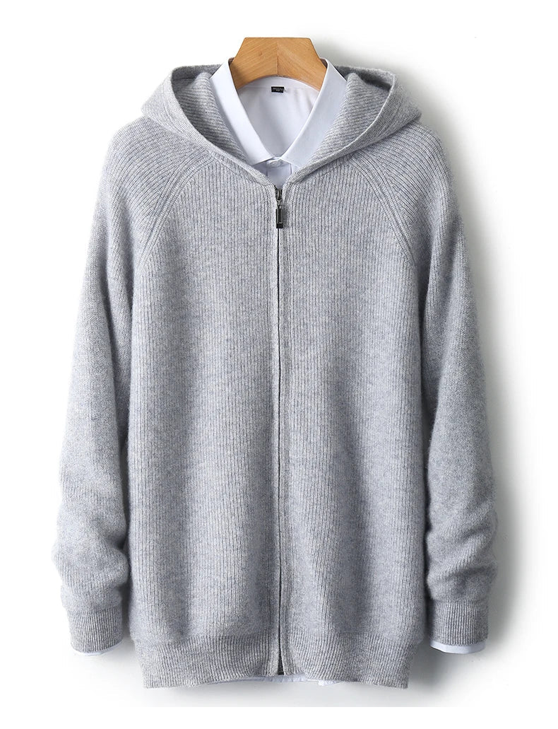 Alsten Merino Wool Zip-Up Sweater