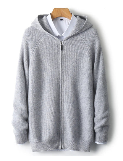 Alsten Merino Wool Zip-Up Sweater