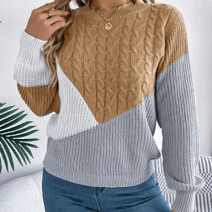 Marvella Color-Block Knit Sweater