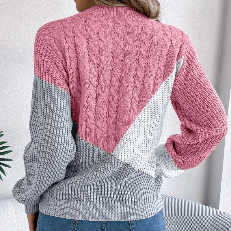 Marvella Color-Block Knit Sweater