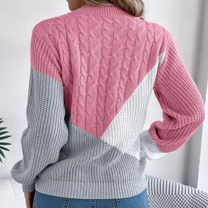 Marvella Color-Block Knit Sweater