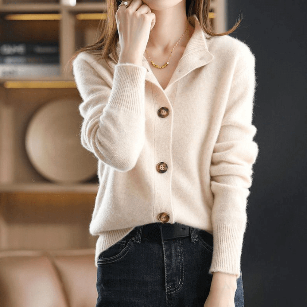 Milan Cashmere Button Cardigan