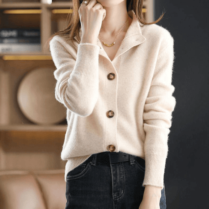 Milan Cashmere Button Cardigan