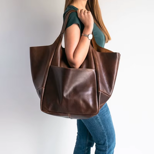 Women’s Luxe Oversized Leather Tote
