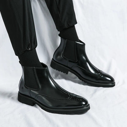 Davenport Faux Leather Chelsea Boots