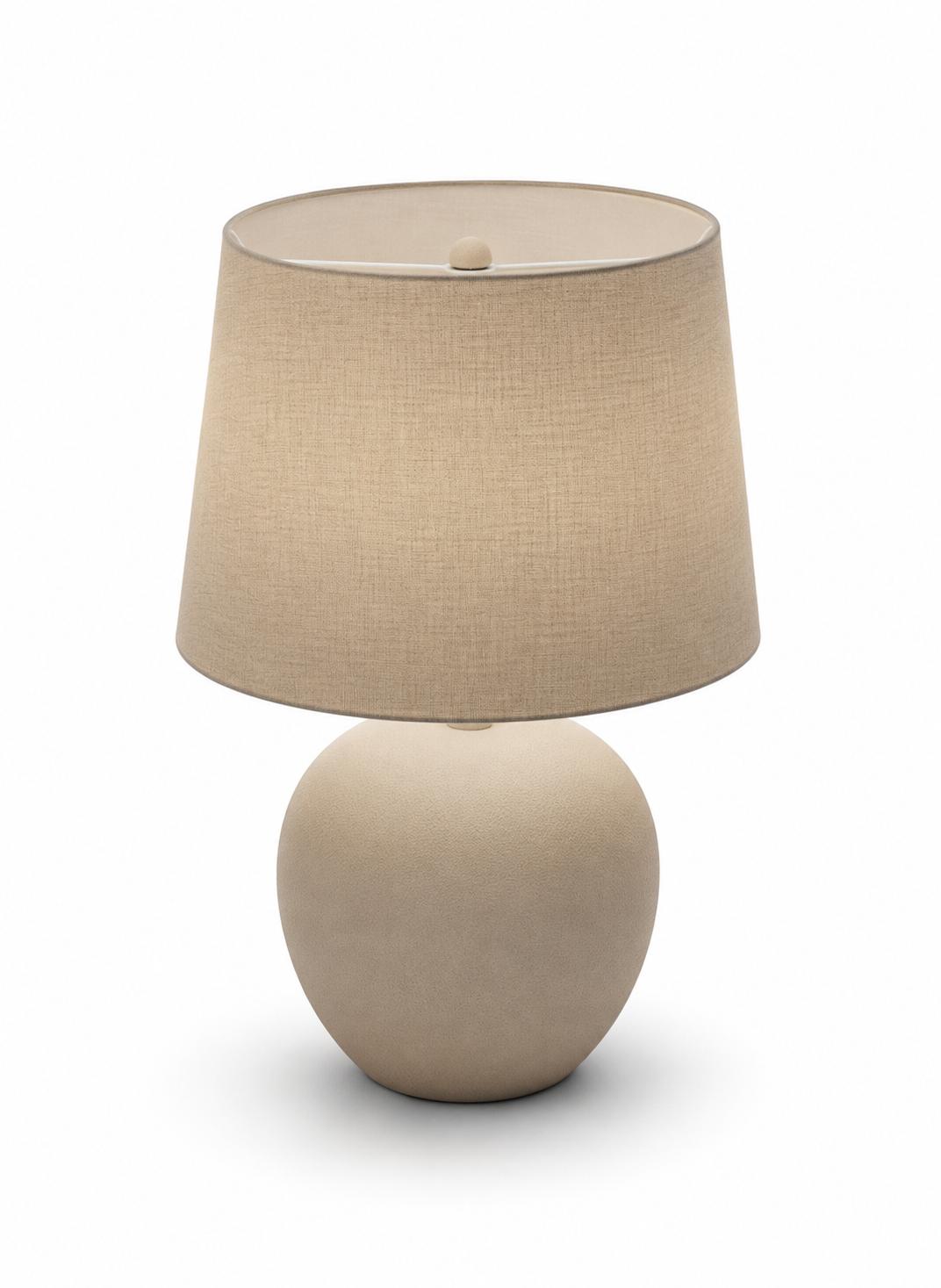 Beige Fabric Table Lamp
