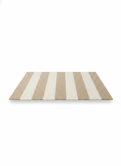 Beige Striped Doormat