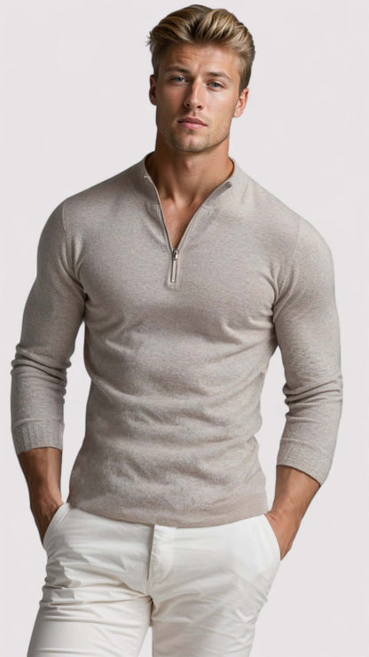 Men’s Bellagio Half-Zip Cashmere Sweater