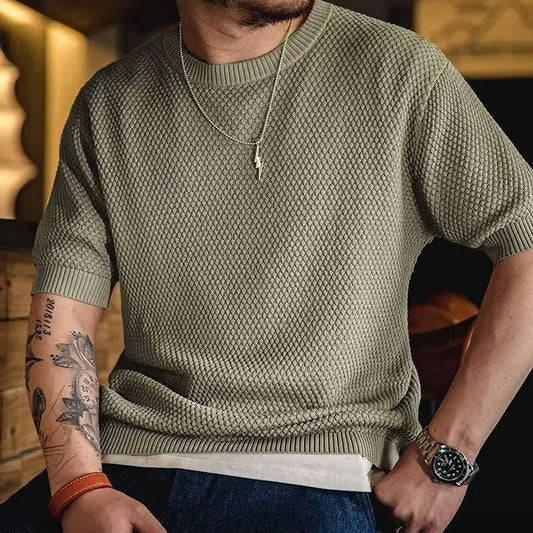 Florence Textured Knit Short Sleeve Shirt