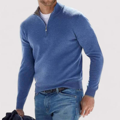 Men’s Bellagio Half-Zip Cashmere Sweater