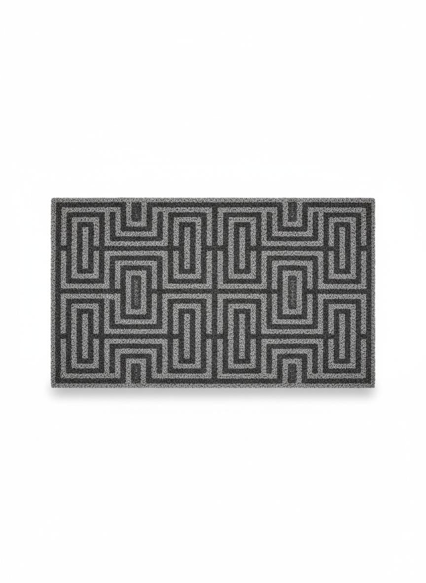 Gray Geometric Doormat