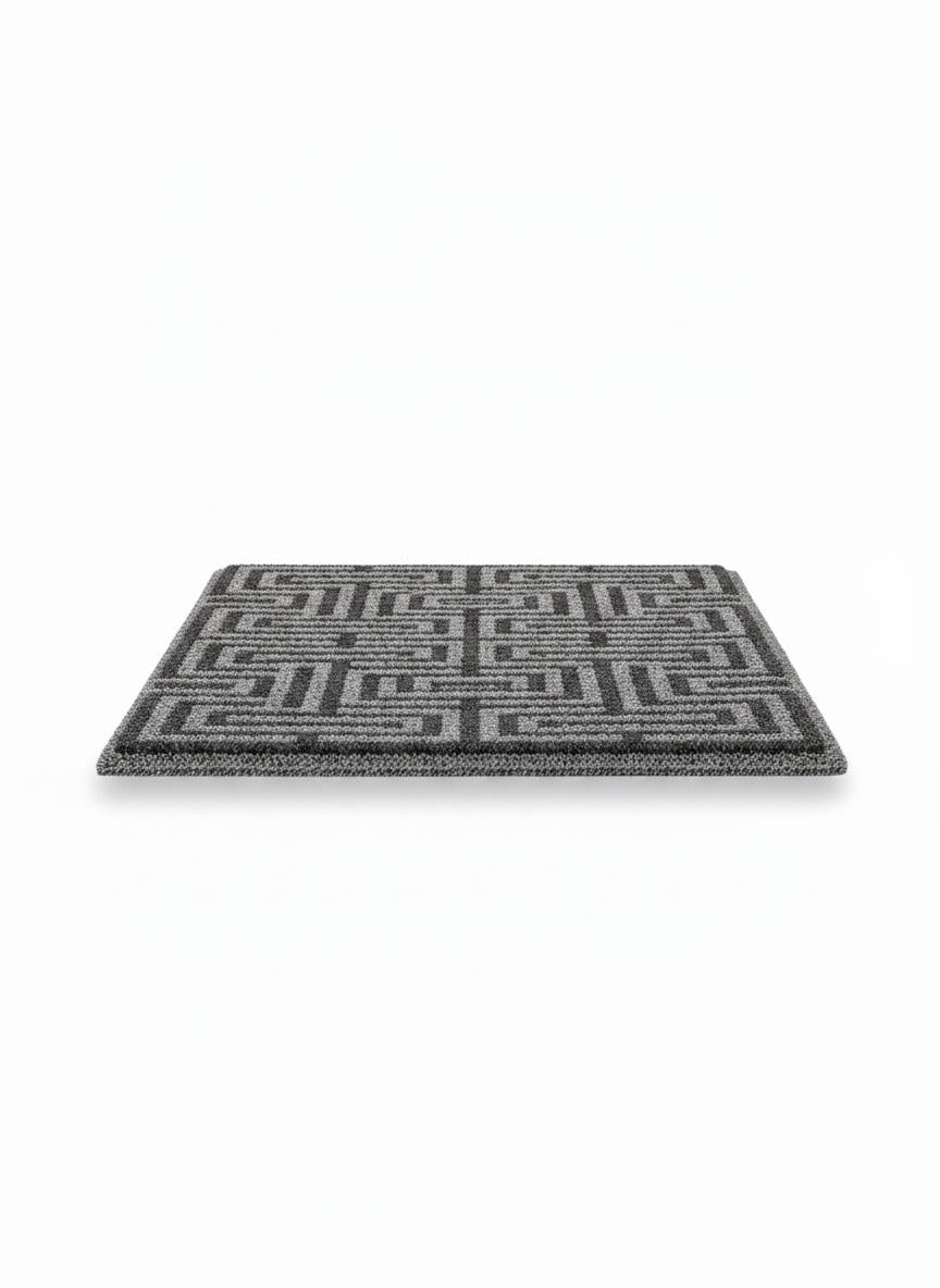 Gray Geometric Doormat