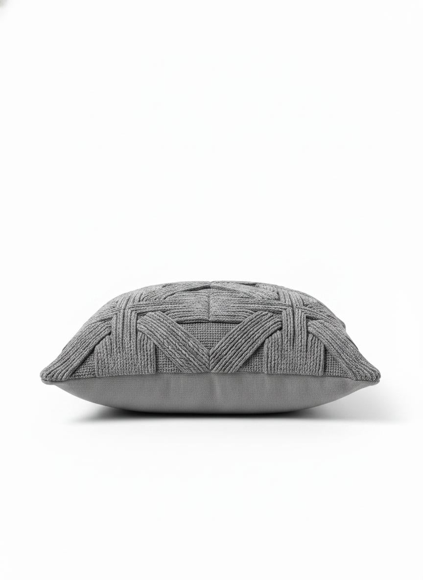 Gray Textured Pillow