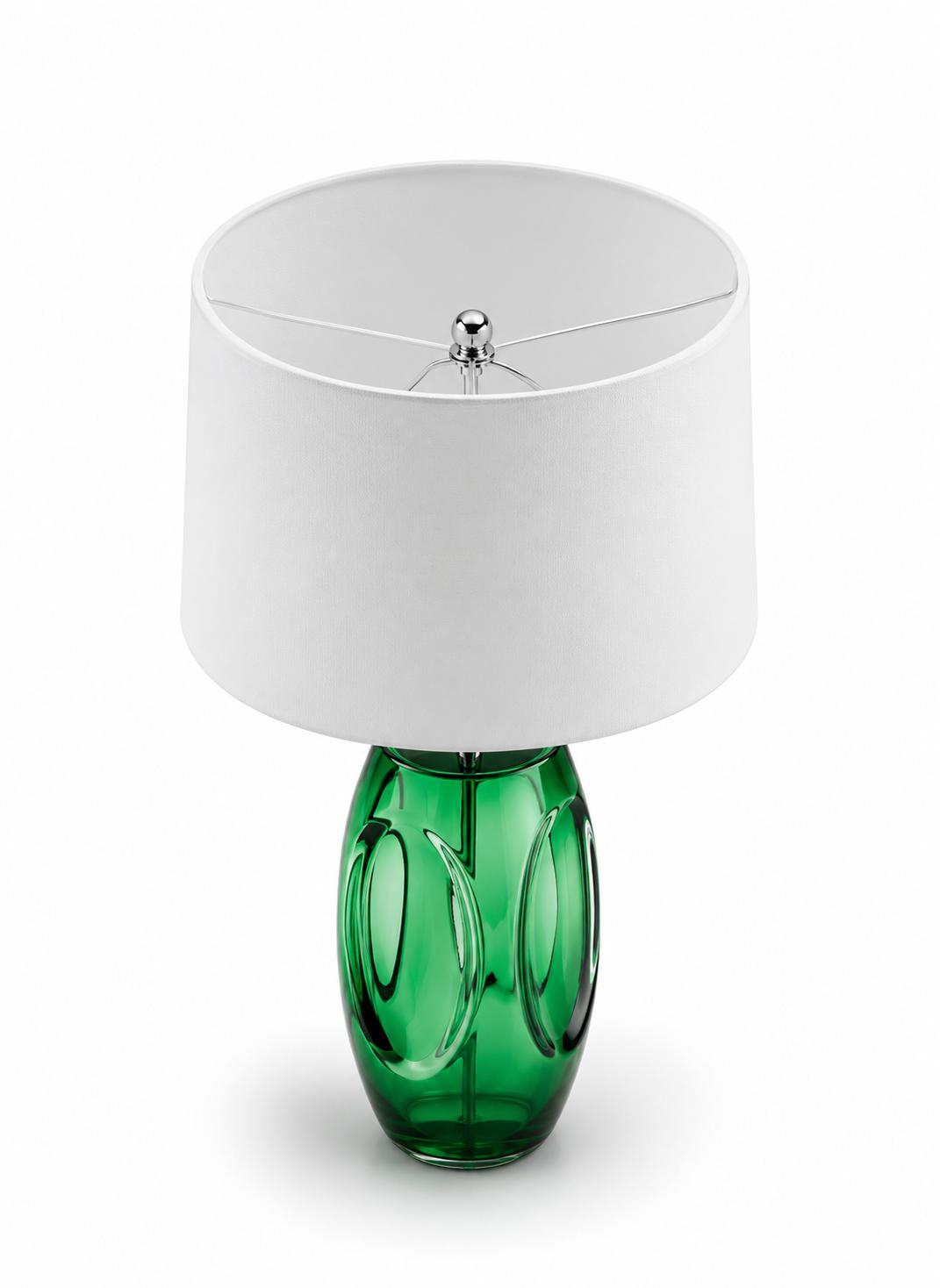 Green Glass Table Lamp