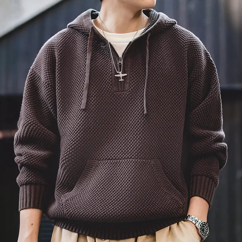 Kyoto Textured Knit Hoodie
