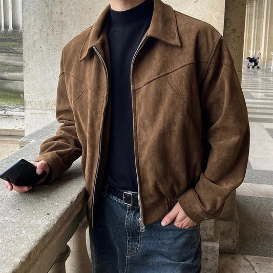 Harlow Smooth Suede Bomber Jacket