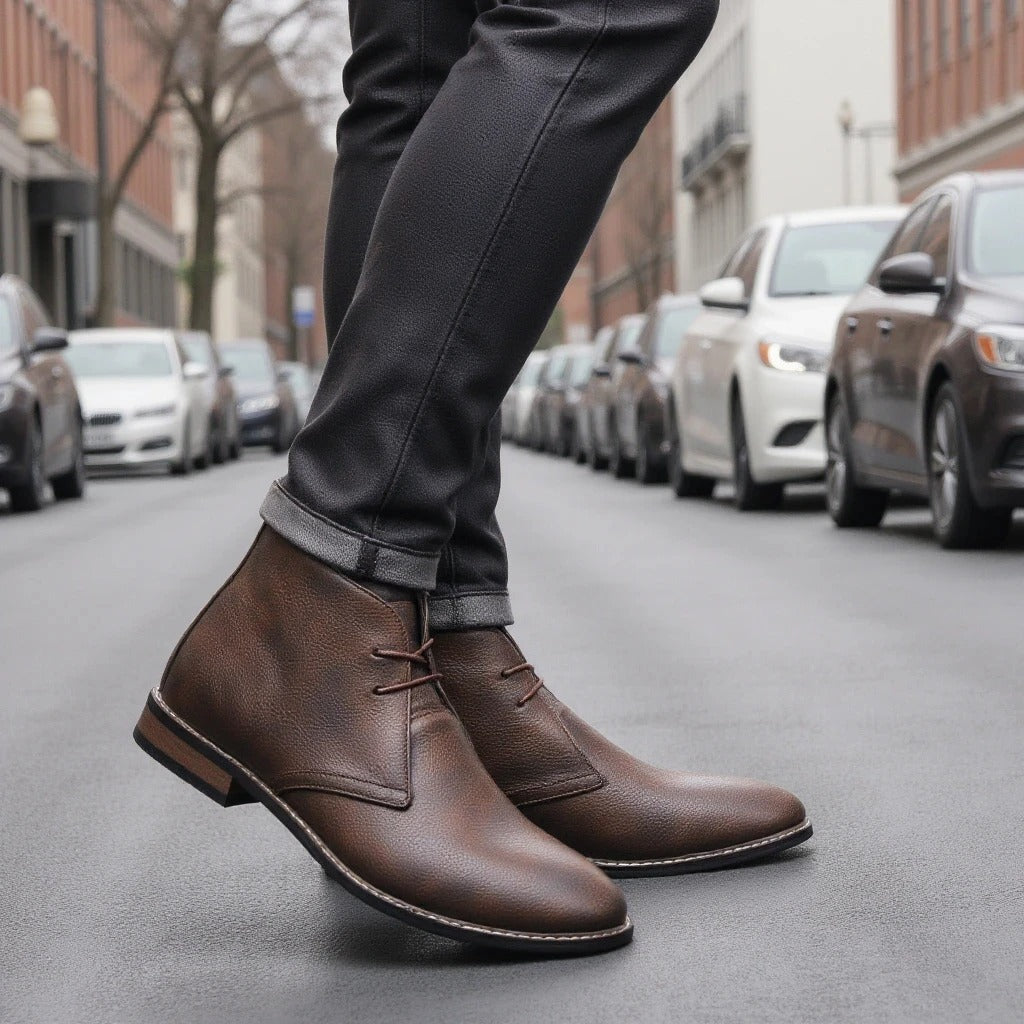 Claybourne Faux Leather Chukka Boots