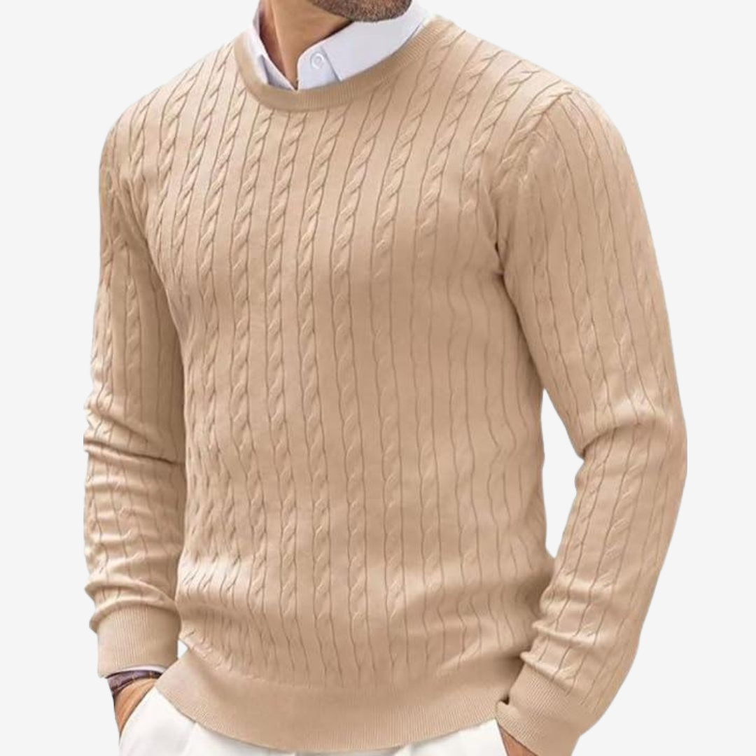 Men’s Classic Cashmere Cable Knit Sweater
