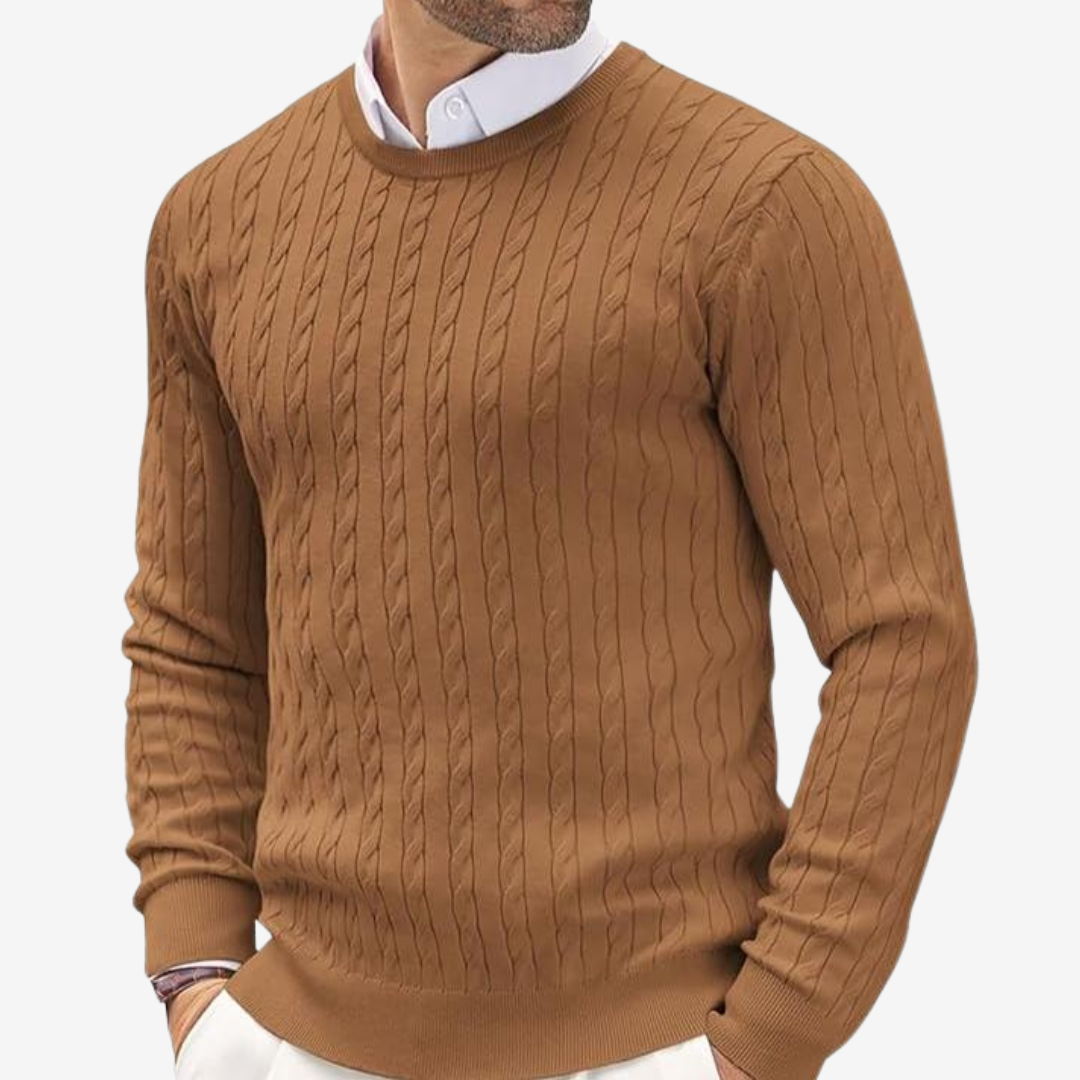 Men’s Classic Cashmere Cable Knit Sweater