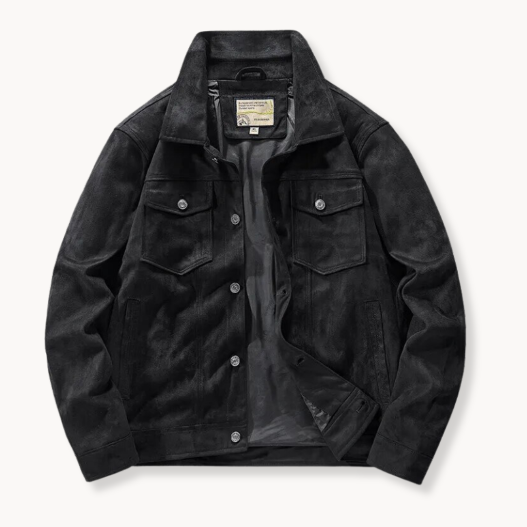Lorenzo Suede Trucker Jacket