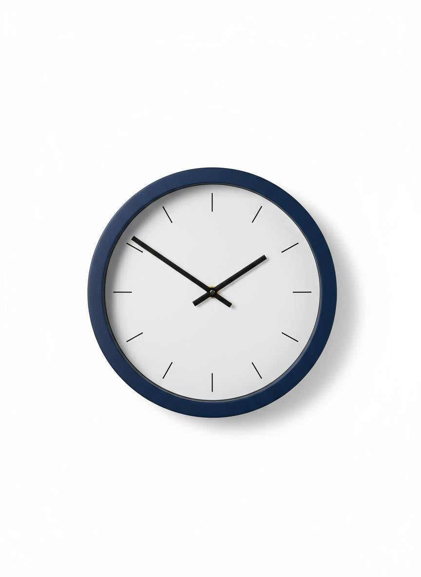 Navy Round Wall Clock