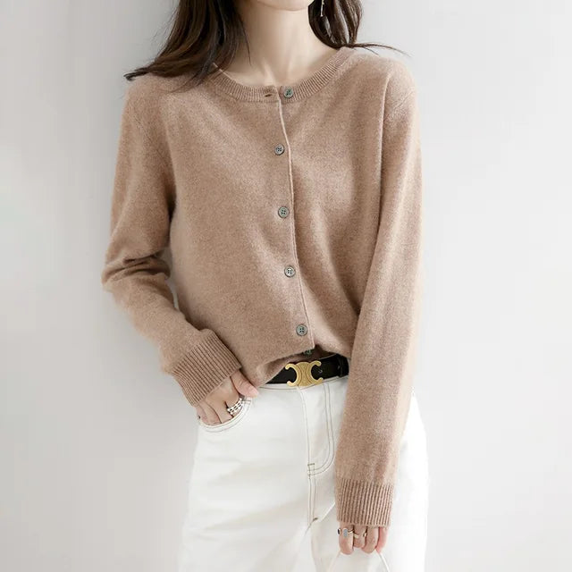 Liora Cashmere Button Cardigan