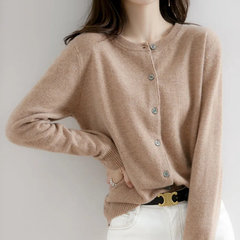 Liora Cashmere Button Cardigan