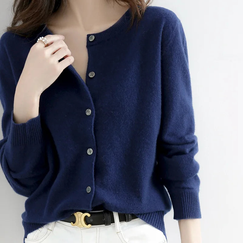 Liora Cashmere Button Cardigan